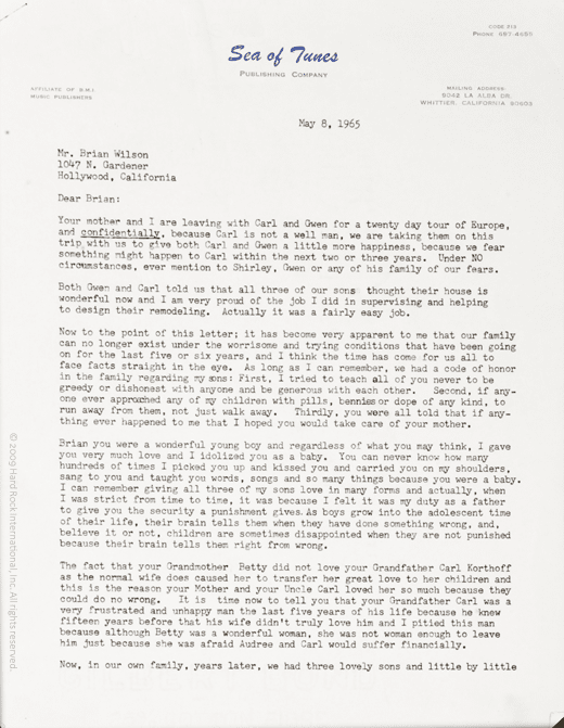 Brian wilson children picture