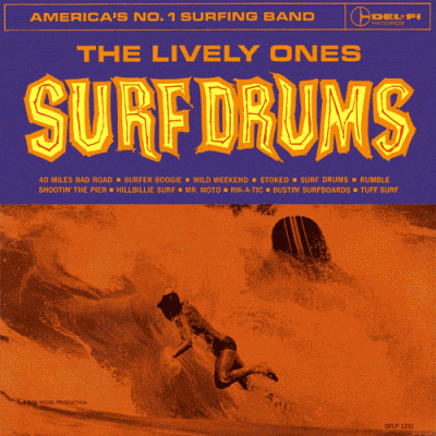 Teh Lively Ones - Surf Drums LP cover